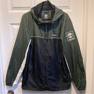 Timberland KURTKA WINDBREAKER FULL ZIP JACKET SMALL MEN GREEN BLACK